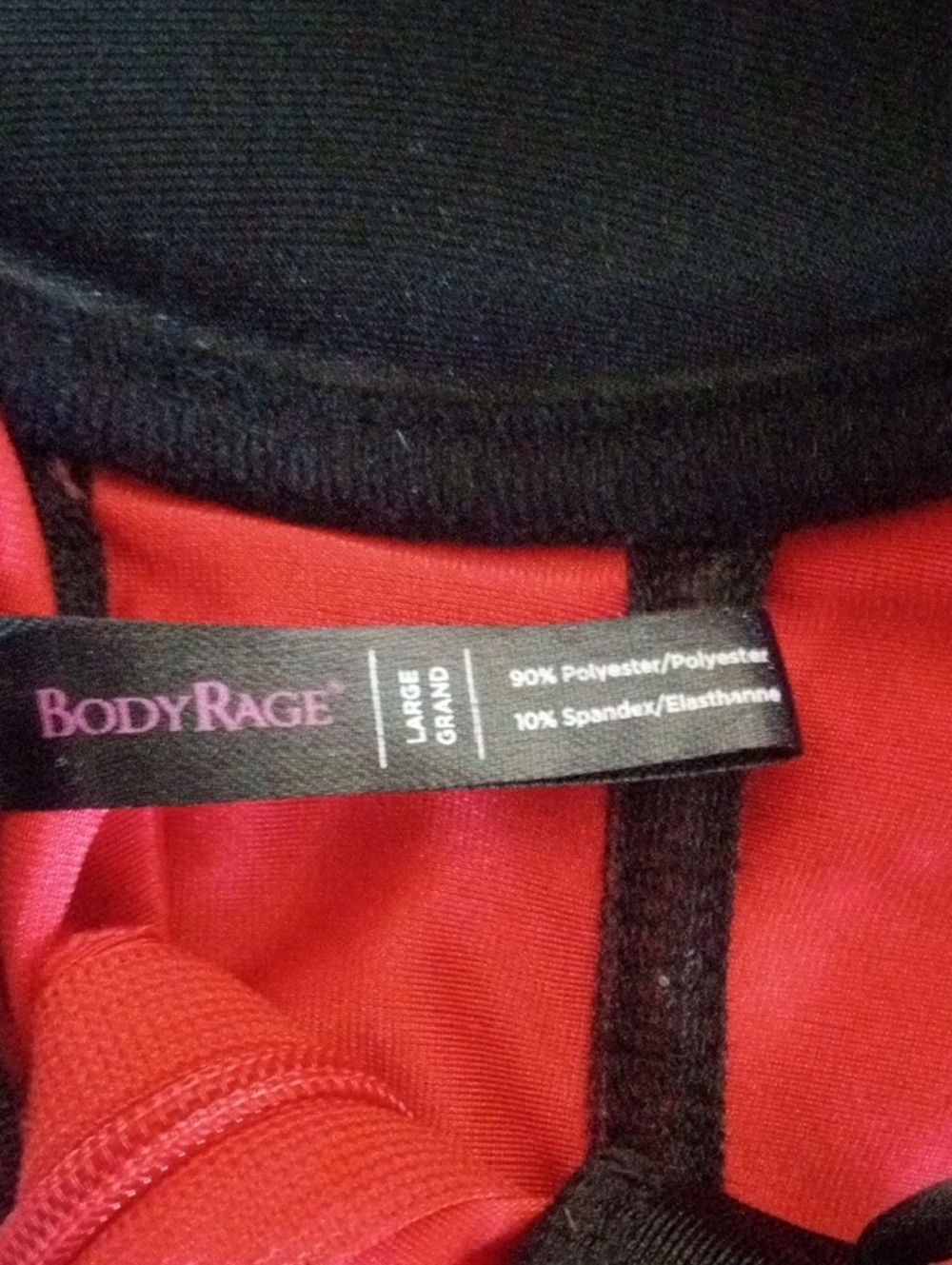 Body Rage Cortisol Red and Black Lace Panel Bustier Top Large - Picture 11 of 15